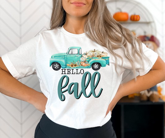 Hello Fall Truck DTF Transfer