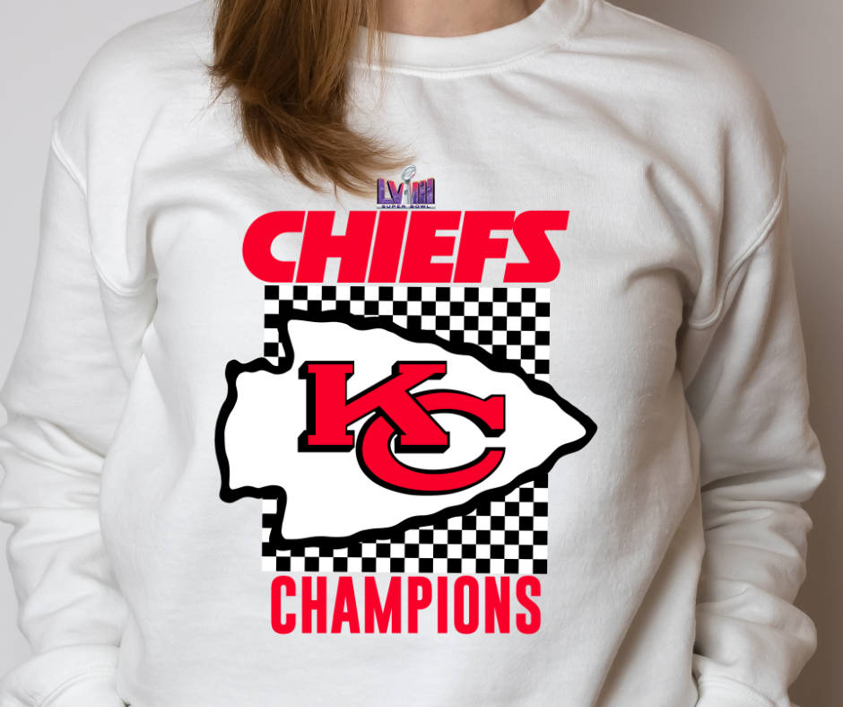 KC Champs Checkered DTF Transfer
