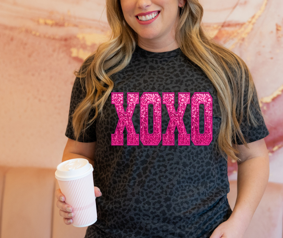 Faux Pink XOXO DTF Transfer