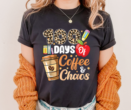 100 Days of Coffee and Chaos DTF Transfer