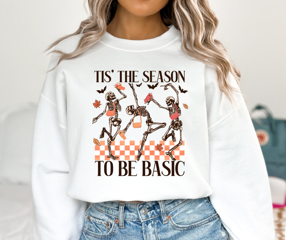 Tis the Season to Be Basic Skeletons DTF Transfer