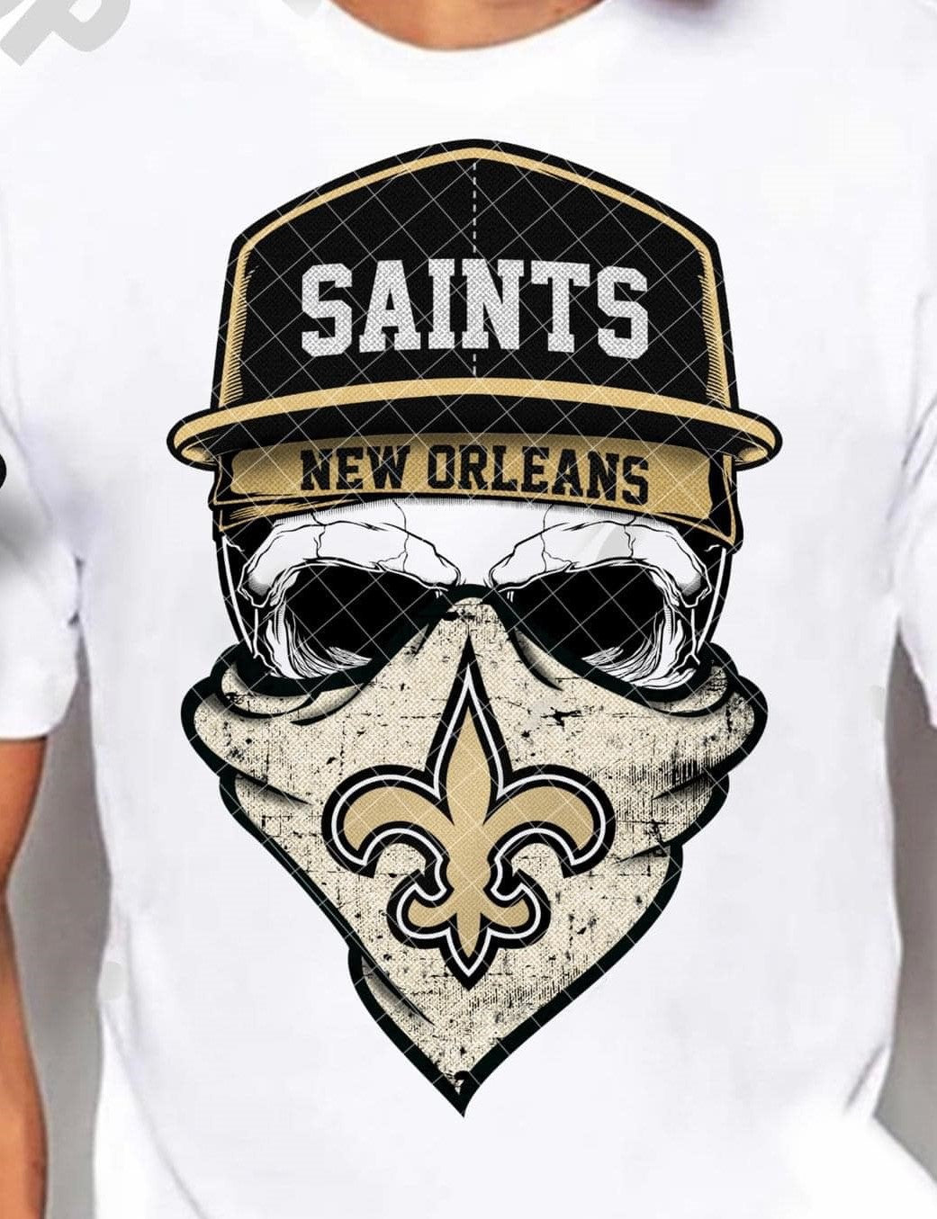 New Orleans Saints Skull Bandana