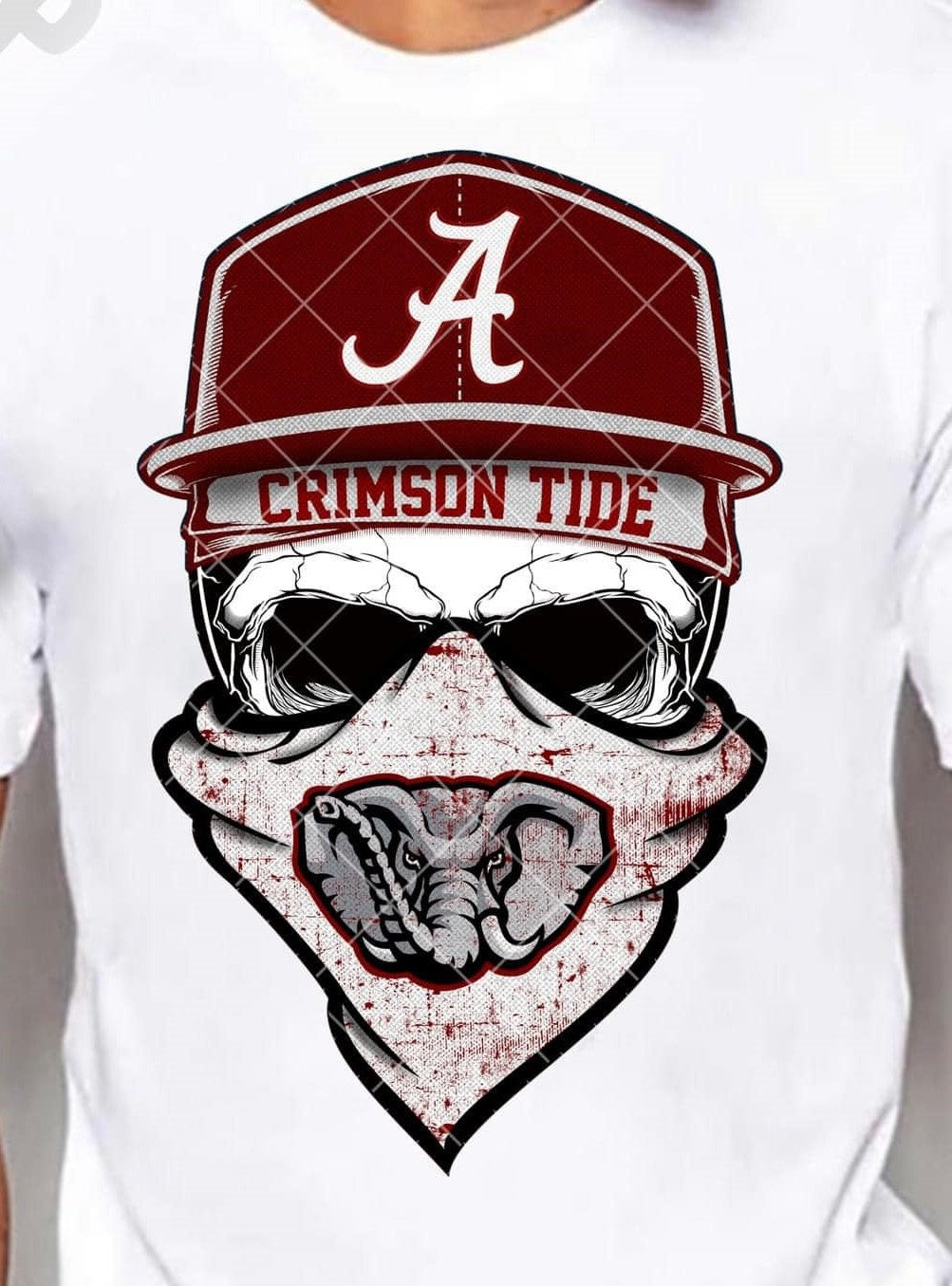 Alabama Crimson Tide Skull Bandana