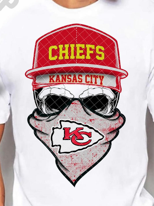 Kansas City Chiefs Skull Bandana