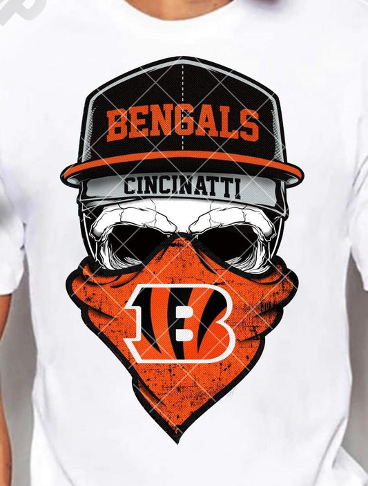 Cincinnati Bengals Skull Bandana