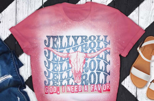 God, I Need A Favor JELLY ROLL Blue Pink DTF Transfer