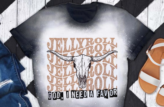 God, I Need A Favor JELLY ROLL BLACK DTF Transfer