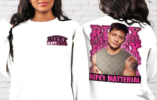 Riffy MATTerial with Riffy MATTerial pocket PINK DTF Transfer