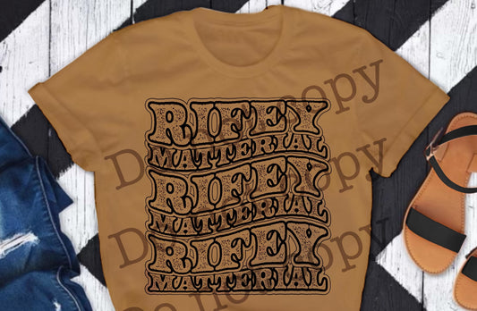 Riffy MATTerial Black Outline DTF Transfer