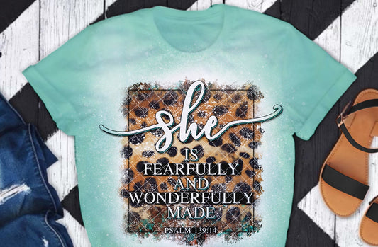 She is Fearfully And Wonderfully Made Cheetah Print DTF Transfer