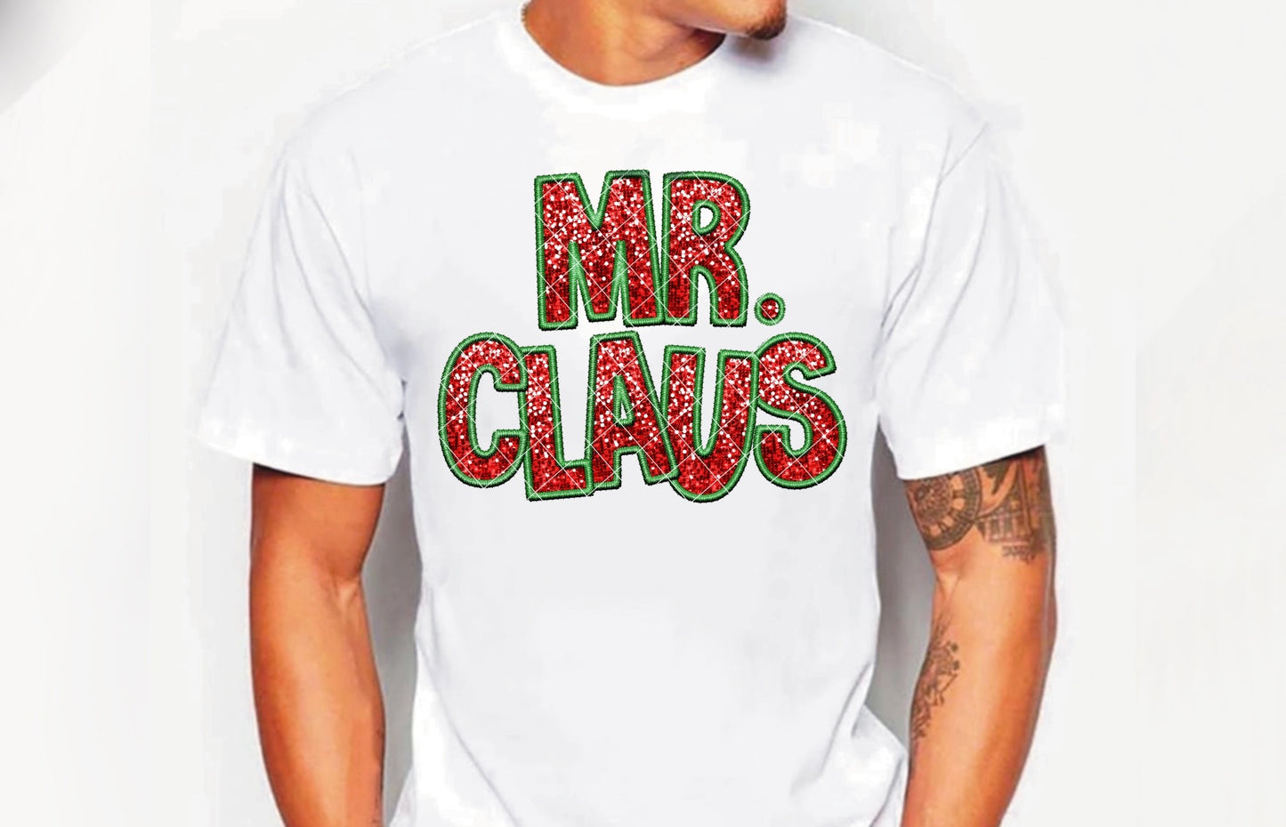 Mr. Claus Glitter DTF Transfer