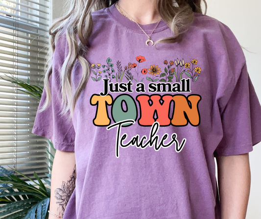 Small Town Teacher Floral DTF Transfer