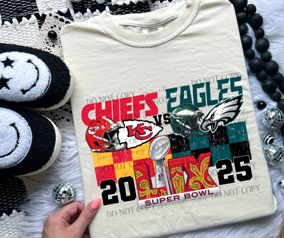 2025 Super Bowl LIX Checkered Eagles Chiefs