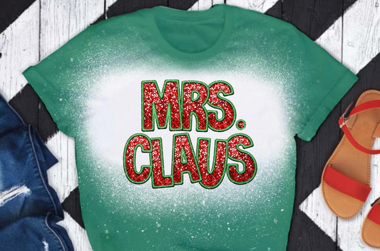 Mrs. Claus Glitter DTF Transfer