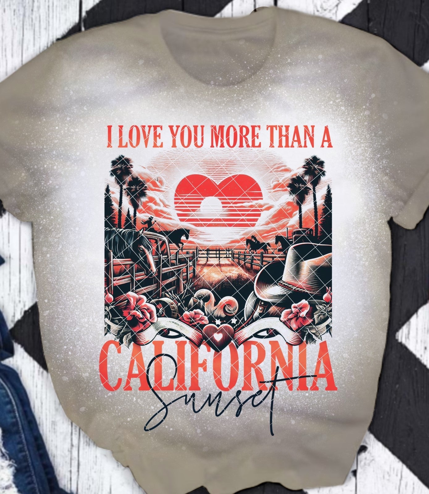 I Love You More Than a California Sunset DTF Transfer