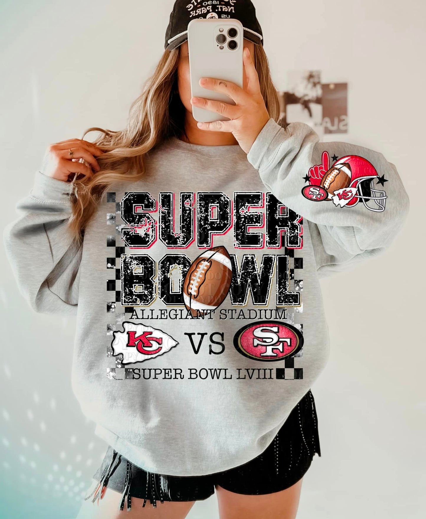 Super Bowl LVIII KC vs SF (no sleeve) DTF Transfer