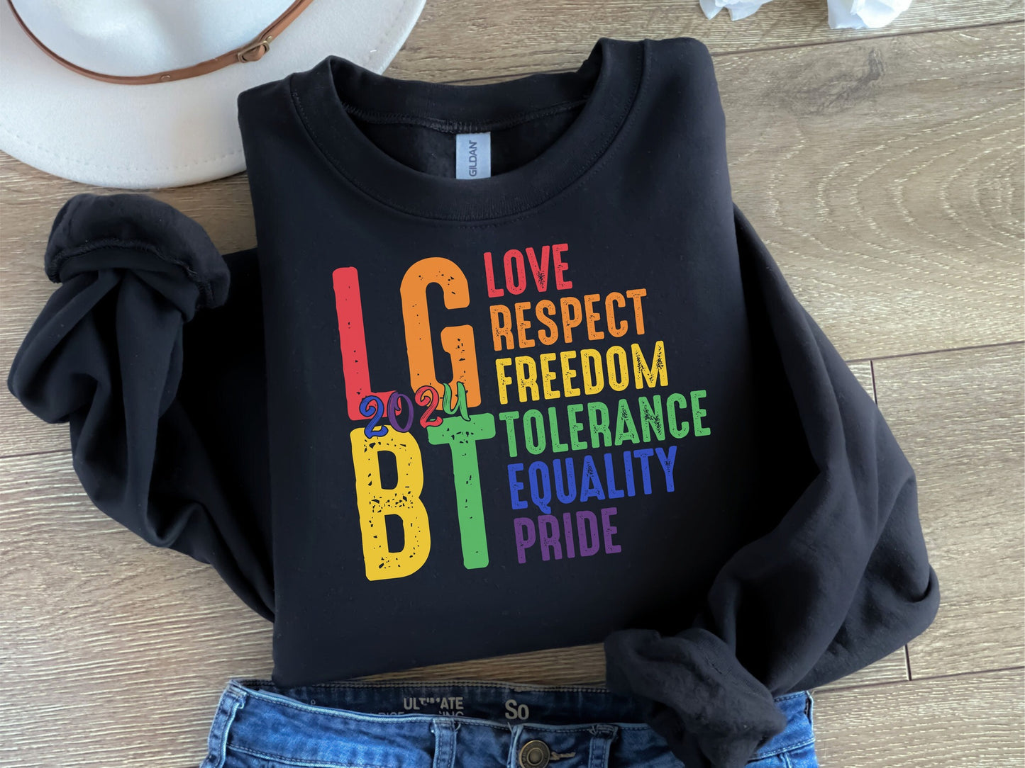 LGBTQ Rainbow Love Respect Freedom