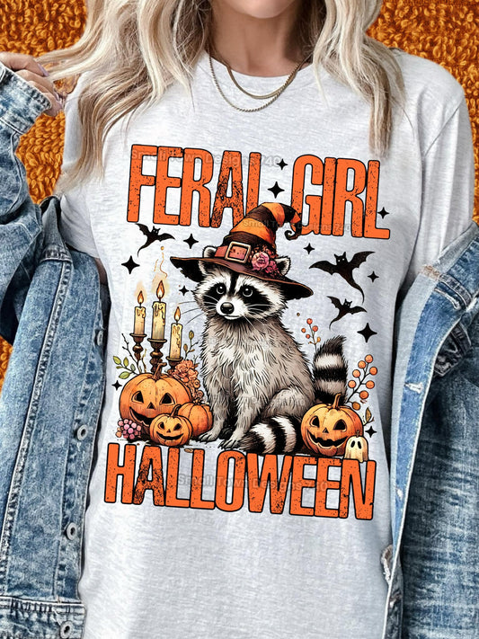 Feral Girl Halloween Raccoon