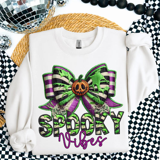 Spooky Vibes Coquette Green and Purple