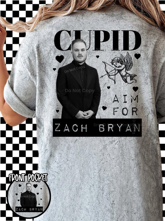 Cupid Aim For Zach Bryan BACK DTF Transfer