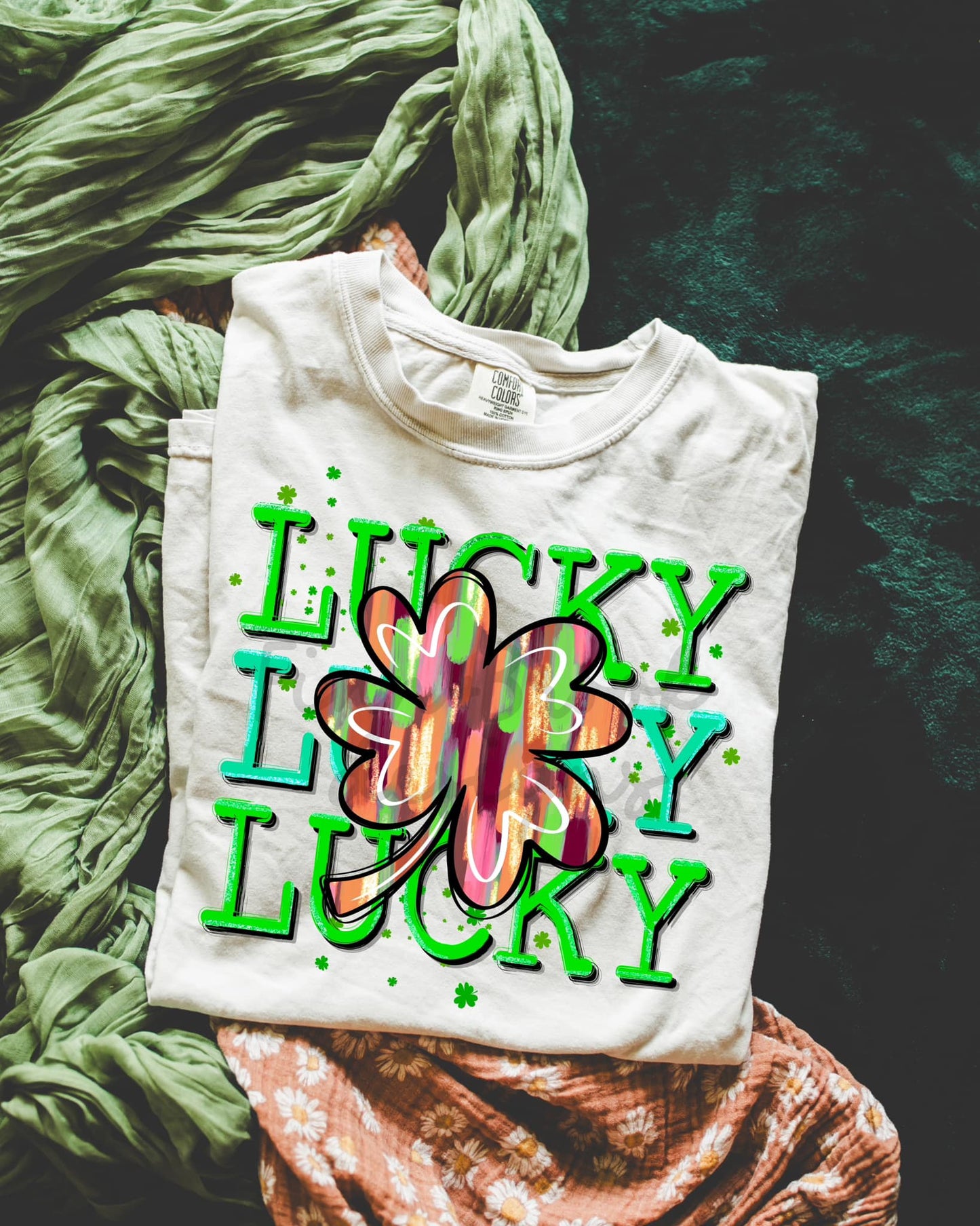 Lucky Shamrock Brushstrokes 3