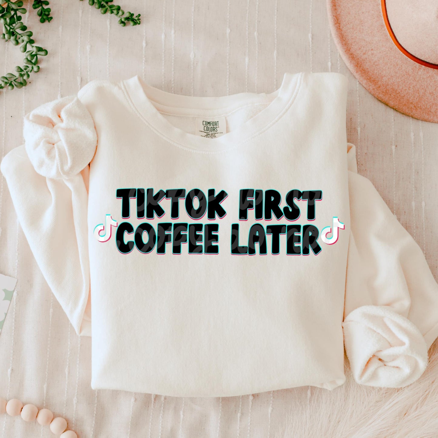 TikTok First Coffee Later Simple