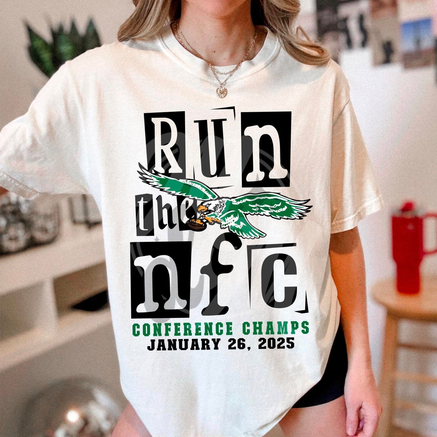 Run the NFC Conference Champs Eagles Old