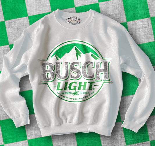 Green Busch Light Faux Glitter