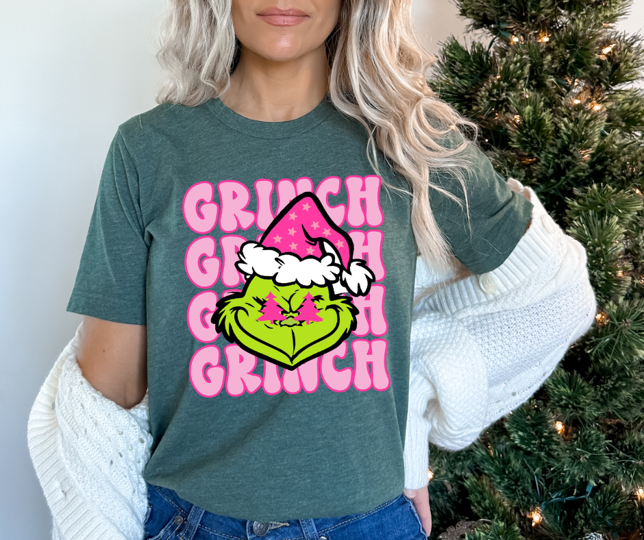 Pink Preppy Grinch Stacked