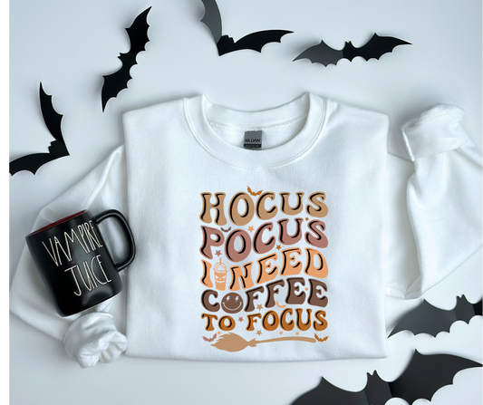 Hocus Pocus I Need Coffee to Focus DTF Transfer