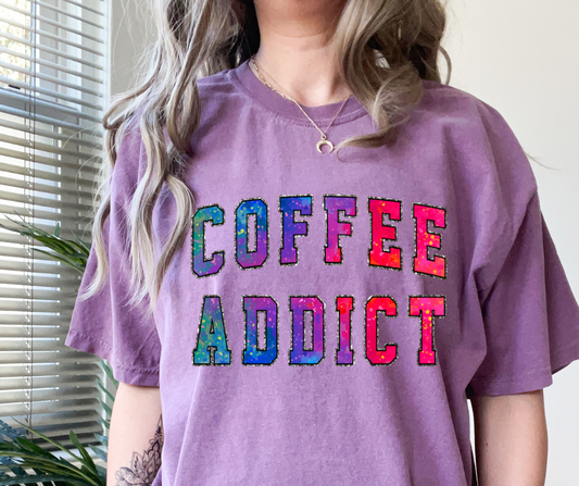 Faux Coffee Addict DTF Transfer