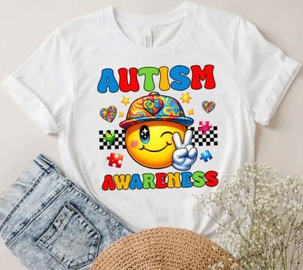 Autism Awareness Emoticon DTF Transfer