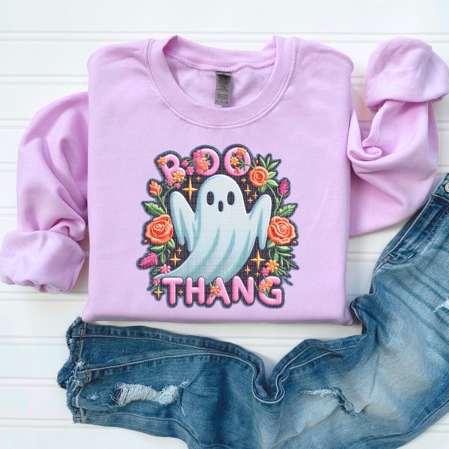 Boo Thang Faux Embroidery