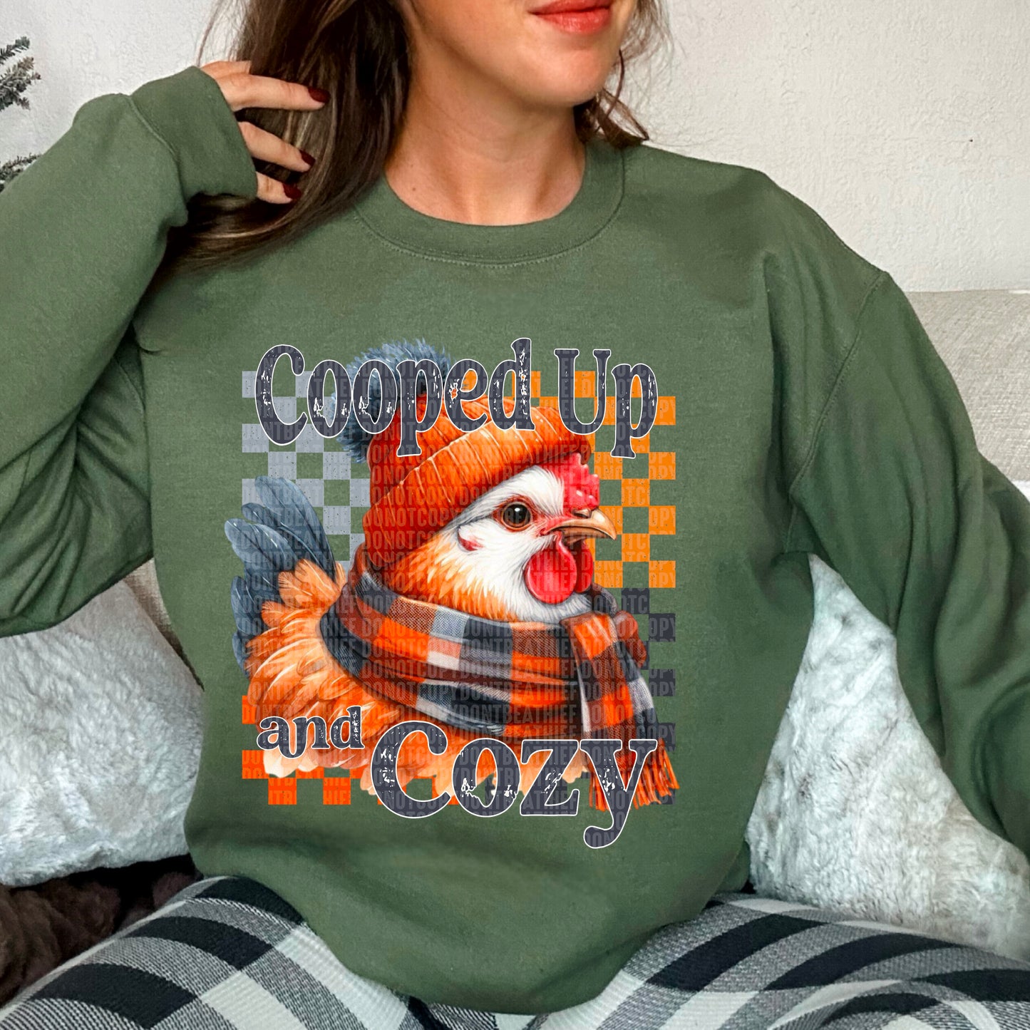 Cooped Up & Cozy Chicken Checkered