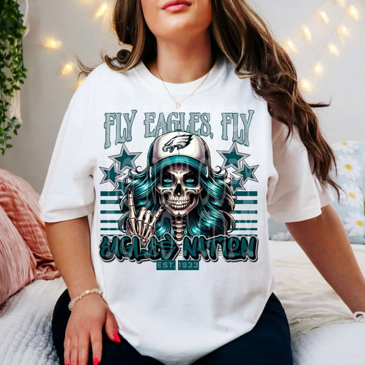 Fly Eagles Fly Eagles Nation Skellie Skull