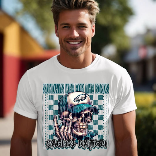 Sundays Are for the Birds Eagles Nation Skellie Skull