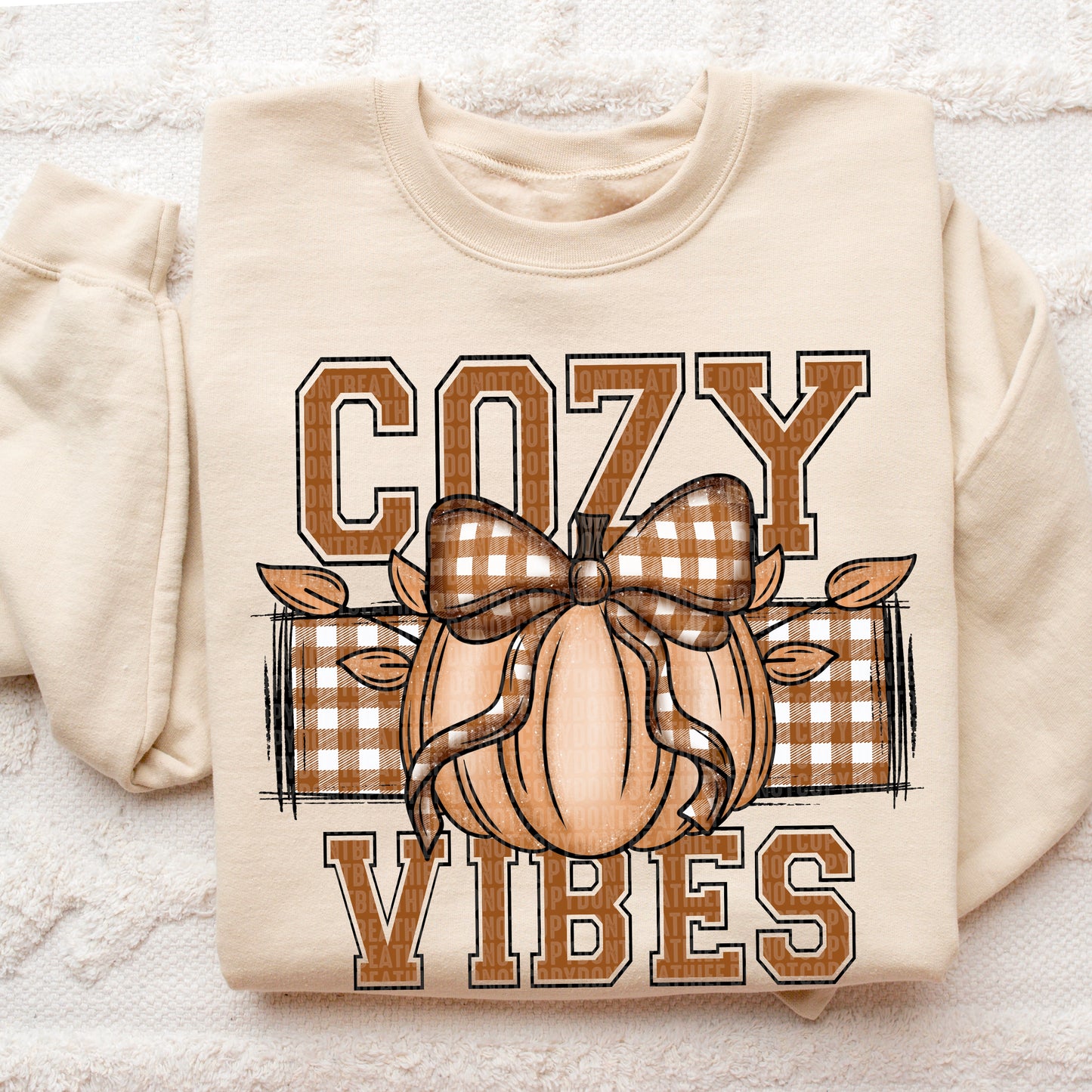 Cozy Vibes Buffalo Plaid Pumpkin Orange