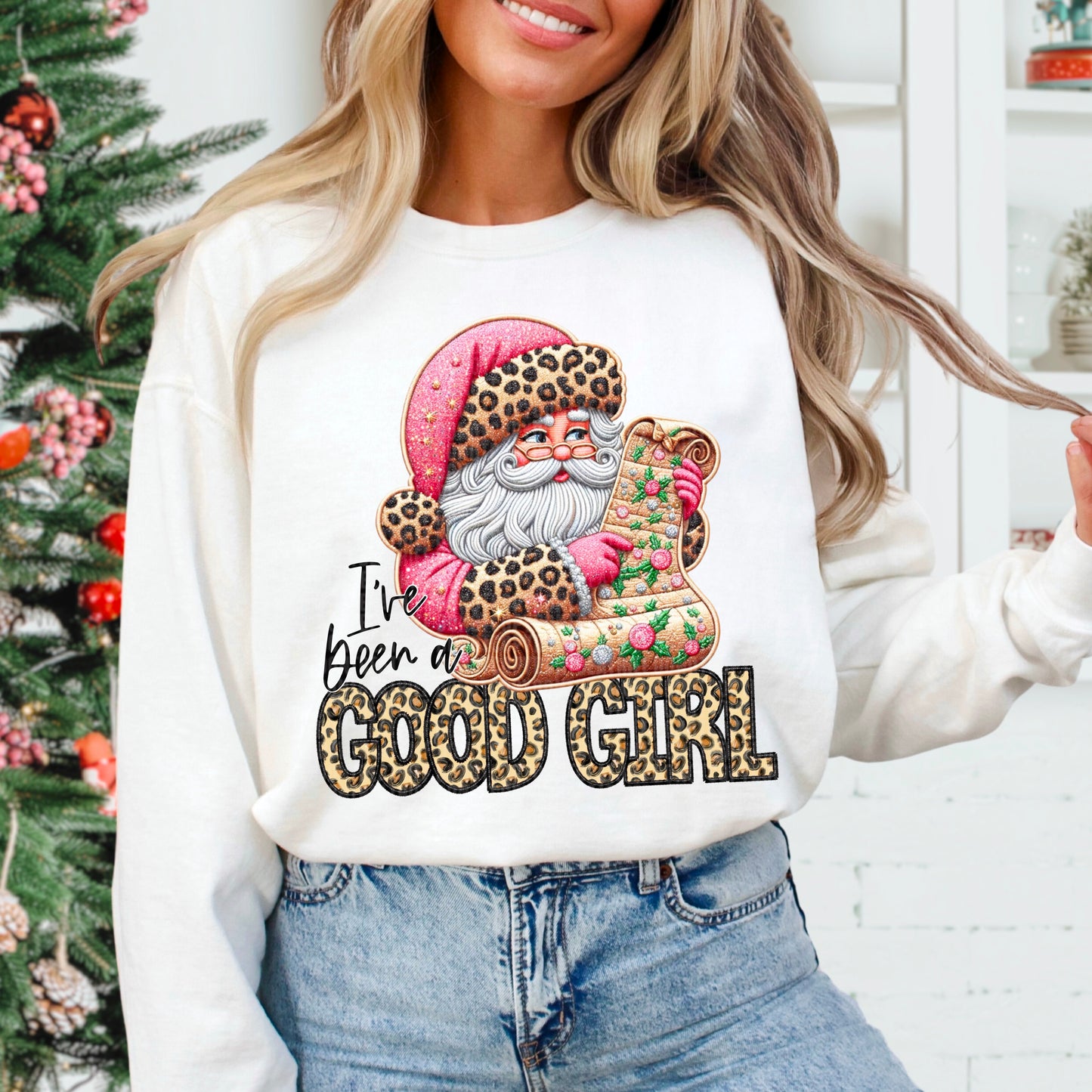 Good Girl Santa Leopard