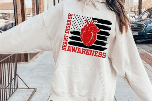 Heart Disease Awareness Flag