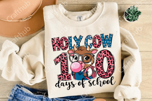 Leopard Holy Cow 100 Days Of School DTF Transfer