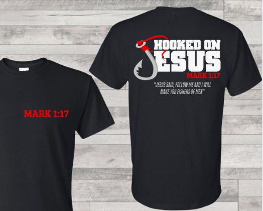 MARK 1:17 Hooked on Jesus (FRONT ONLY) DTF Transfer