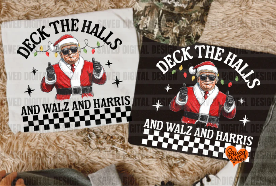 Deck the Halls and Walz and Harris White