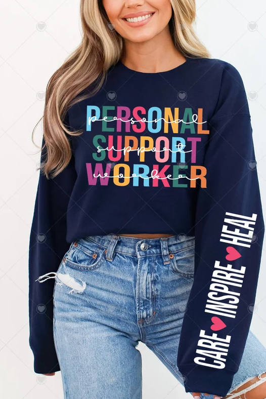 Personal Support Worker Care Inspire Heal (Sleeves Sold Separately)