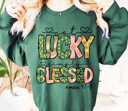 Not Lucky Simply Blessed Doodle