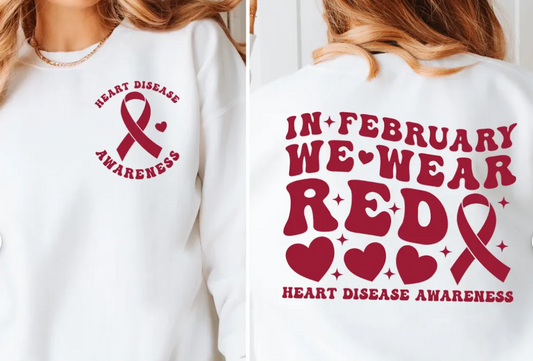 In February We Wear Red Heart Disease (Pocket Included)