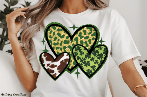 St Patricks Leopard & Cowhide Hearts