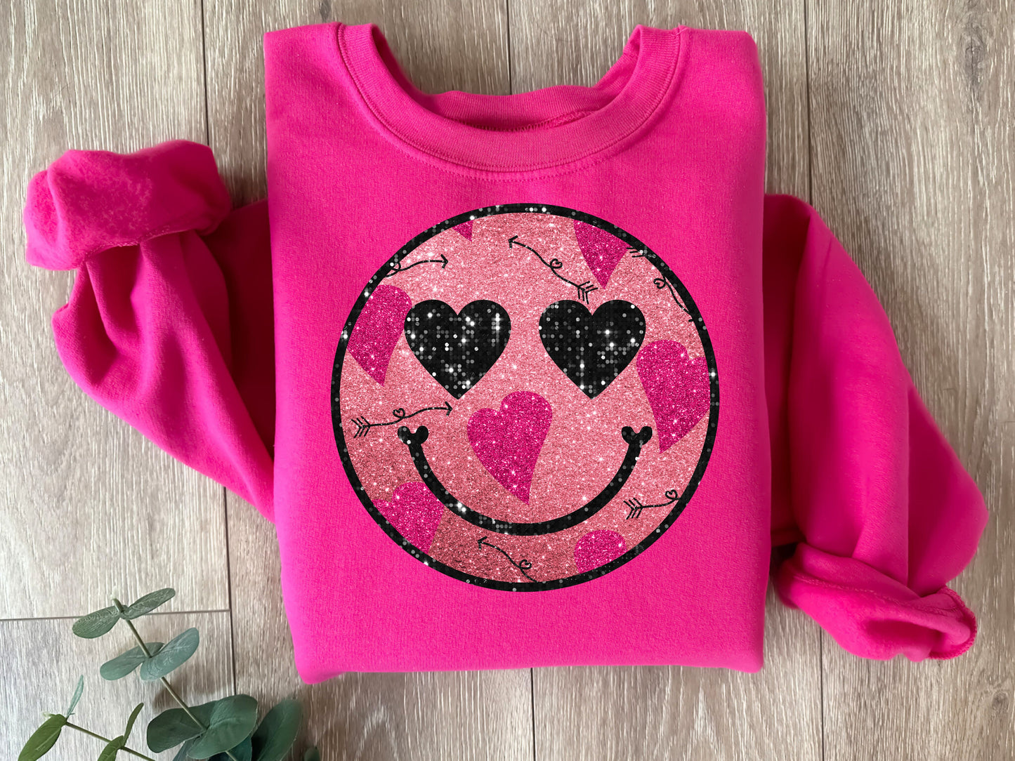 Faux Glitter Smile Valentine