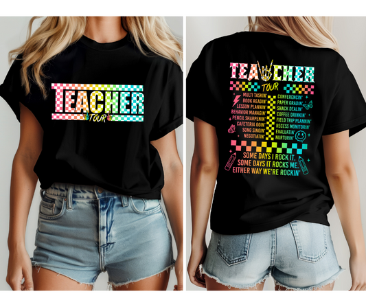 Bright Checkered Teacher Tour BUNDLE