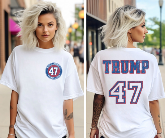 Trump 47 MAGA WITH pocket DTF Transfer