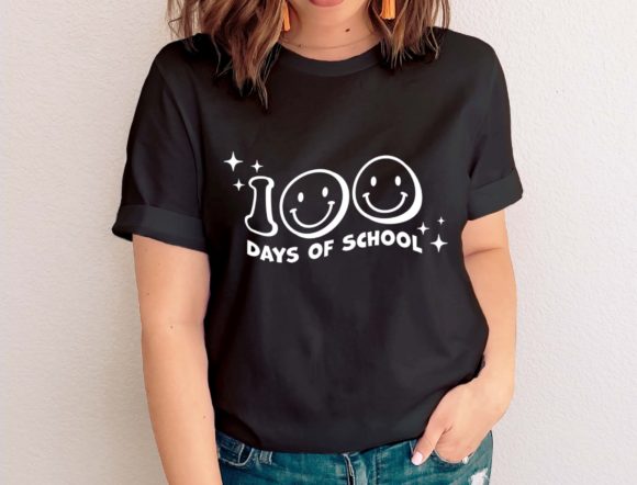 100 Days of School Happy Face DTF Transfer